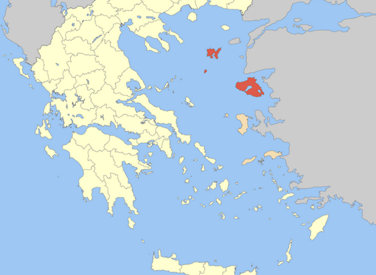 Landkarte Lesbos / wikipedia