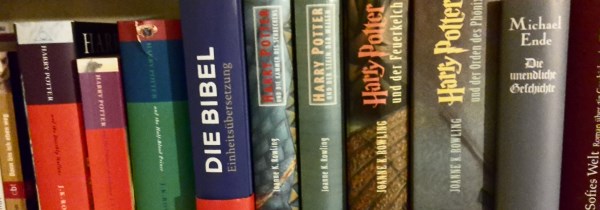 Harry Potter und die Bibel im Bücherregeal / EDW